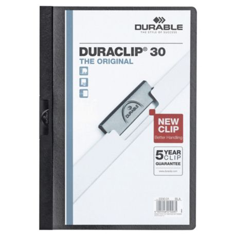 Durable Duraclip 30 A4 Presentation Folder Black - Pack of 25 - Lyreco