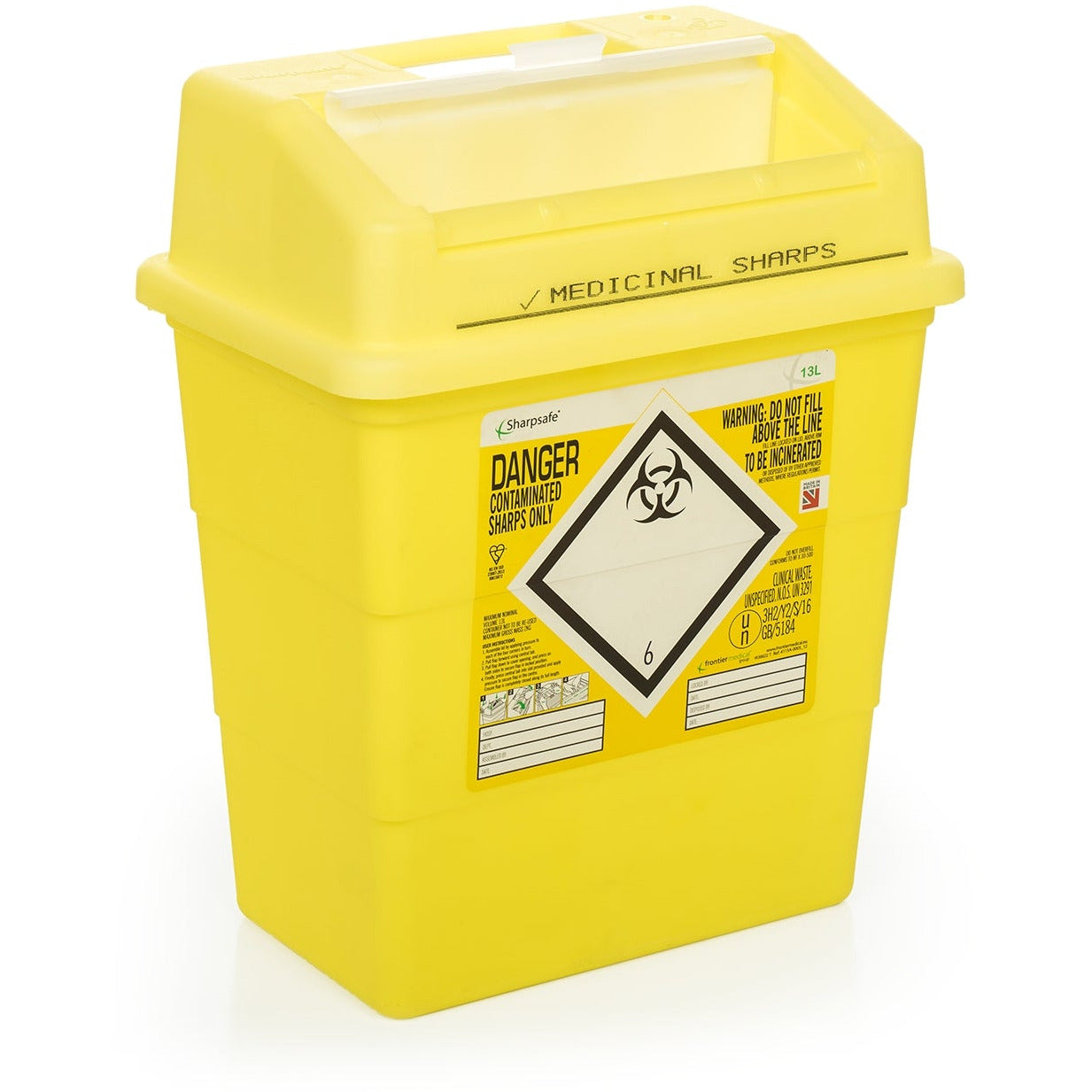 Sharpsguard Orange 2.5 Ltr Sharps Bin Medisave UK