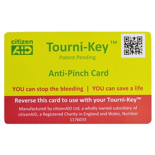 Tourni-Key With AntiPinch Card In Bag - Single