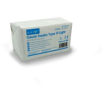 Blue Dot Sterile Gauze Swabs 10cm x 10cm (Pack 5) - Blue Dot