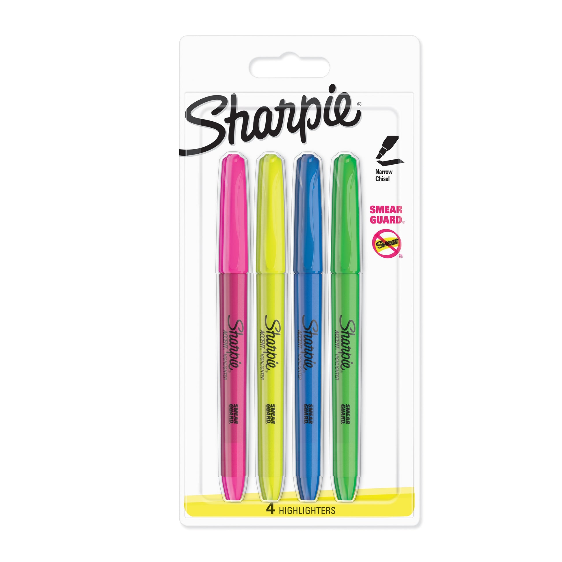 Sharpie Accent Highlighter Pens Chisel Tip Assorted Fluorescent - Sharpie