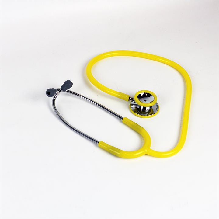 Lightweight Dual Head Doctors Stethoscope (Yellow) Medisave UK