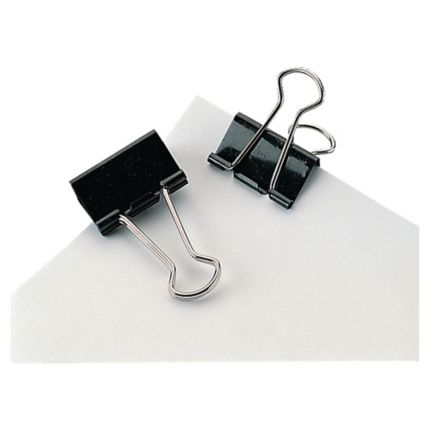 Fold-Back Paper Clips Black 32mm x 12 - Lyreco