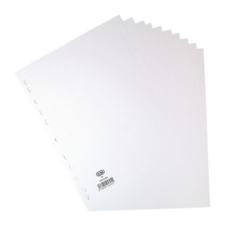 Elba A4 White Card Dividers - 10 Part - Lyreco