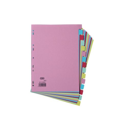 Elba A4 Coloured Card Dividers - 15 Part - Lyreco