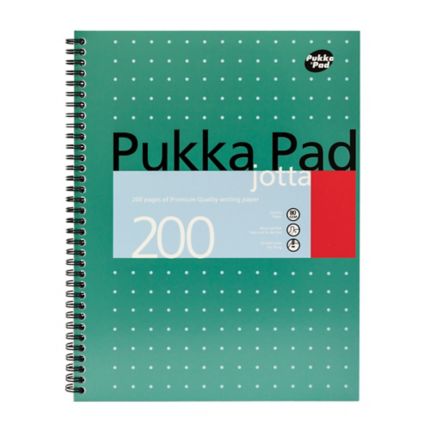 Pukka Jotta Notepad A4 100-Sheet Green - Pack Of 3 - Discontinued