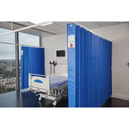 Fantex Disposable Antimicrobial Hospital Curtain - U-Fit - 2.4m x 2m - 