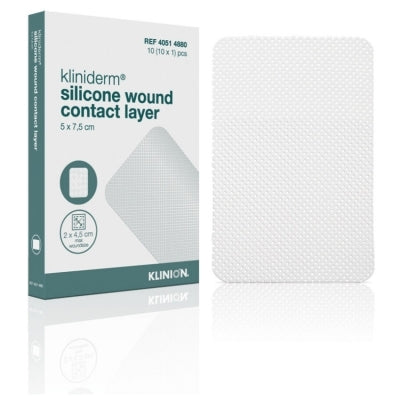 Kliniderm Foam Silicone Wound Contact Layer 12.5cm x 12.5cm Dressing pack of 5