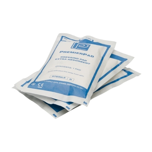 Sterile PremierPads Wound Dressing Pads (10 x 20 cm) - Pack of 25