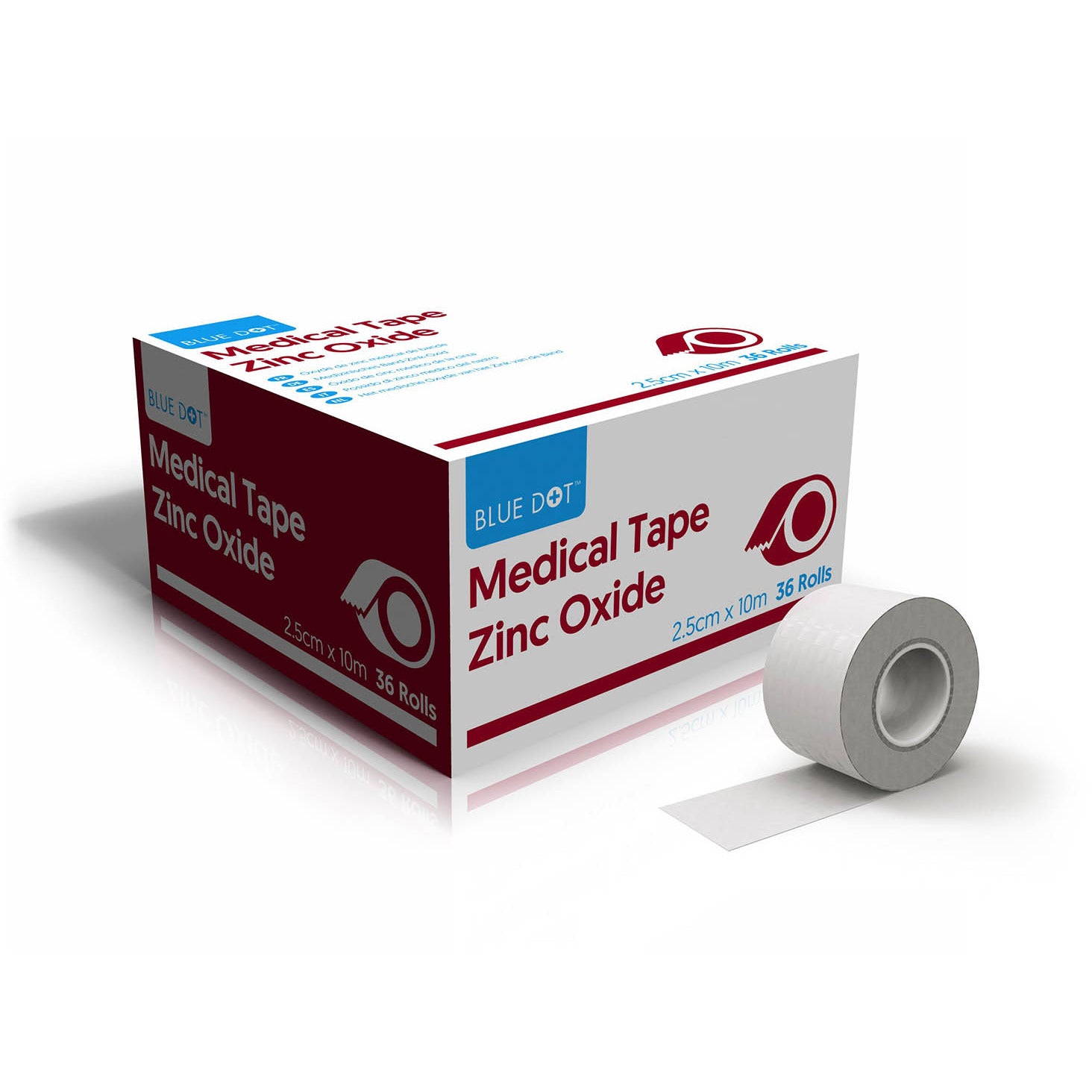 Blue Dot Zinc Oxide White Tape 1.25cm x 10mtr (Each) - Blue Dot
