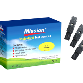 Mission Cholesterol 3-1 Lipid Panel Test Pack of 25 Test Cassettes - Connect