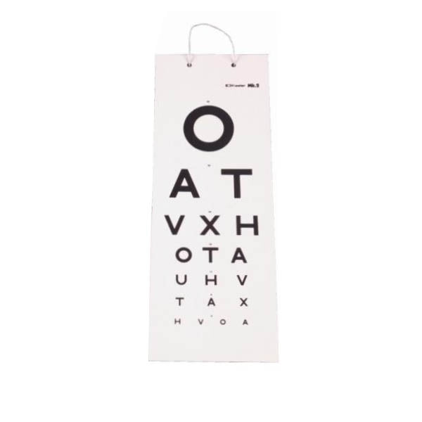 Keeler 3M Vision Test Card - Alphabetical