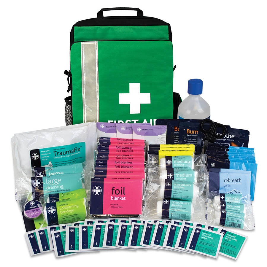 First Aid Site Evacuation Kit Rucksack - Green