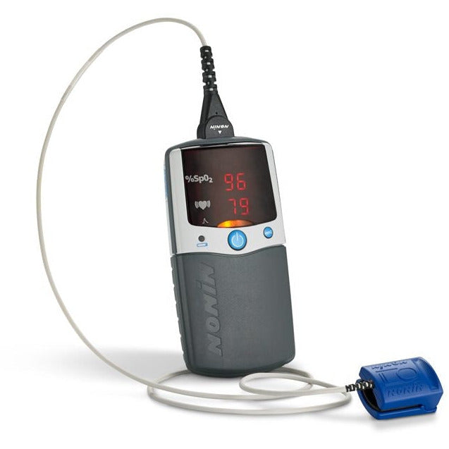 Nonin 2500 PalmSAT Hand Held Pulse Oximeter With Finger Clip Sensor - Nonin