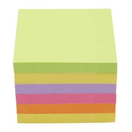 Post-It Z Pop-Up Notes Neon Rainbow 76X76mm - Pack 6 - Discontinued