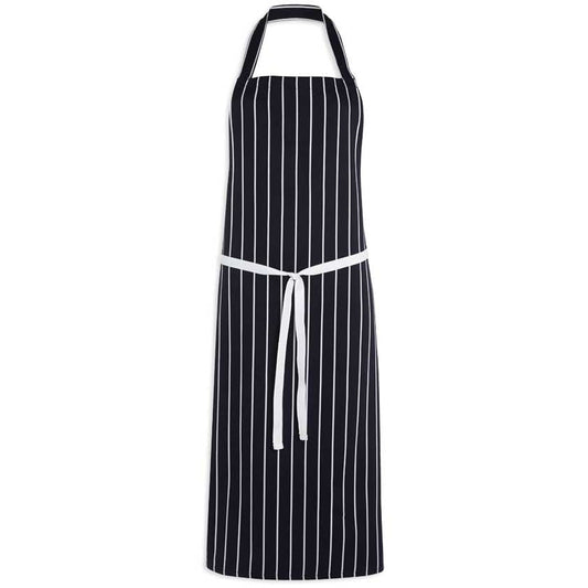 Butchers bib apron - Navy With White stipes - 70cm Width - Alexandra