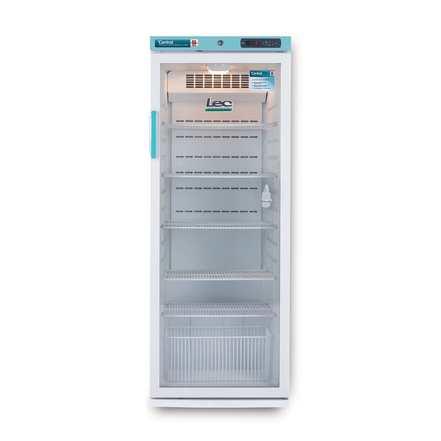 Lec 273 Litre Pharmacy Refrigerator - Glass Door 