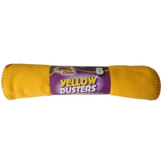 Squeaky Clean Yellow Dusters - Pack of 8