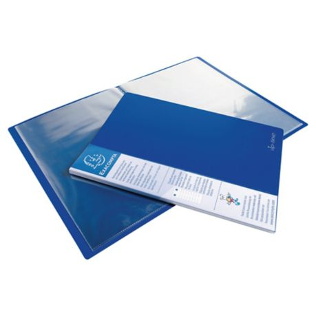 UpLine Opaque Polypropylene A4 Display Book, 40 Pocket Blue - Lyreco