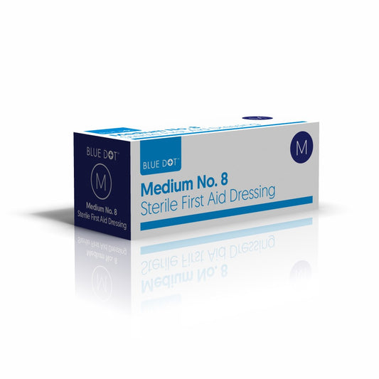 Blue Dot Medium Boxed Dressing No8 (Each) - Blue Dot
