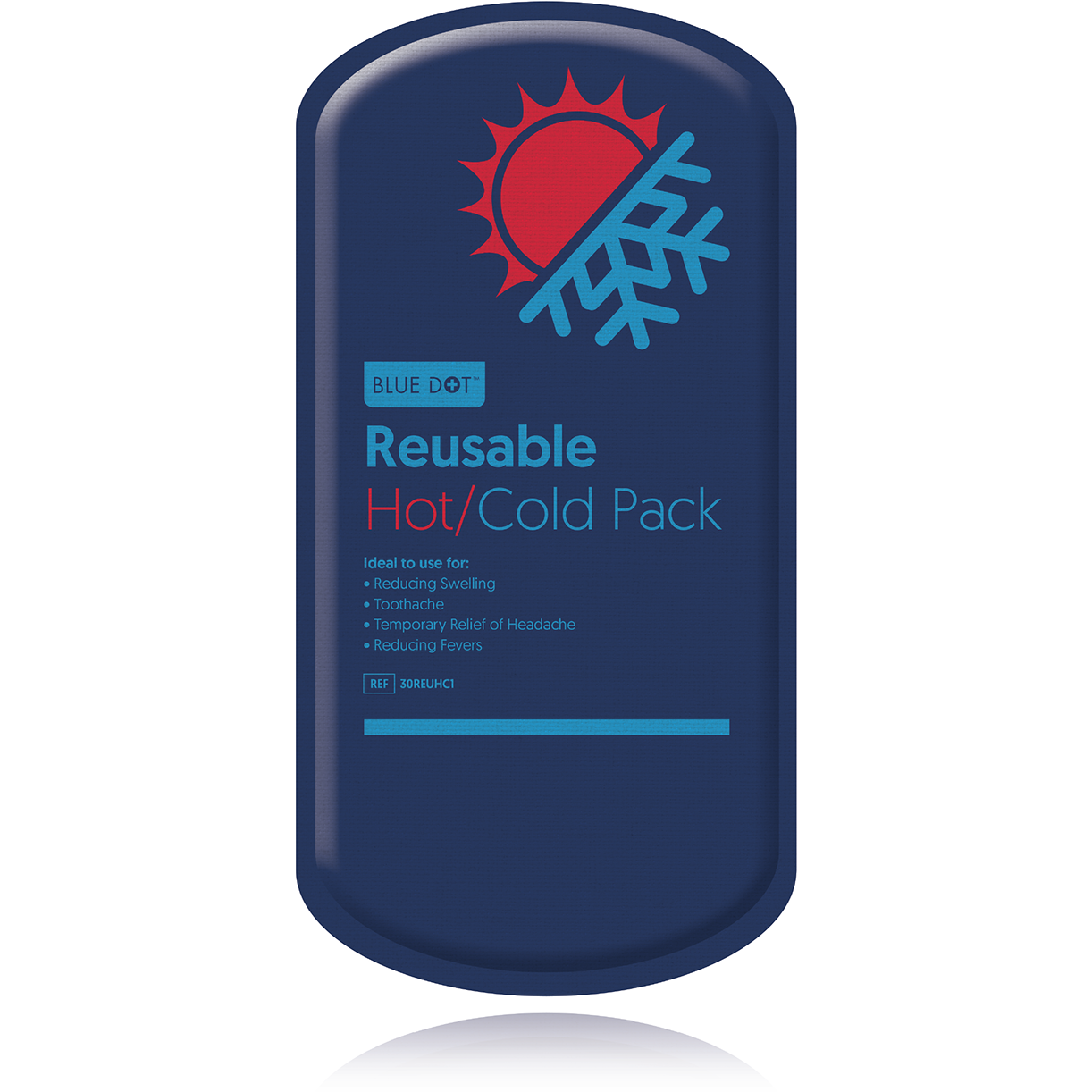 Blue Dot Hot/Cold Pack Reusable 26cm x 13.5cm (Each) - Blue Dot