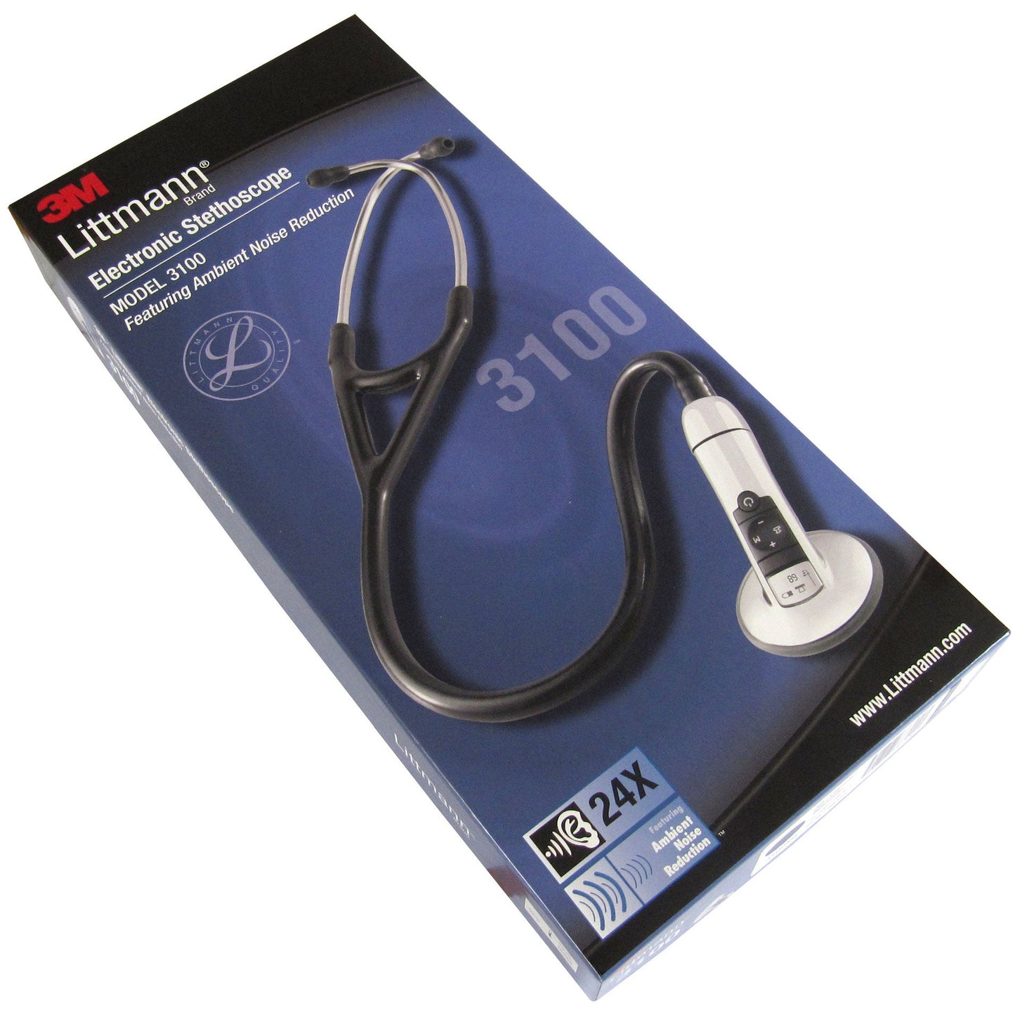 Littmann 3100 Electronic Stethoscope: Navy Blue 3100NB