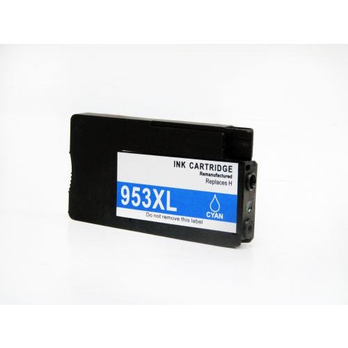 HP 953XLC Cyan High Yield F6U16AE Ink Cartridge Remanufactured - Hewlett Packard