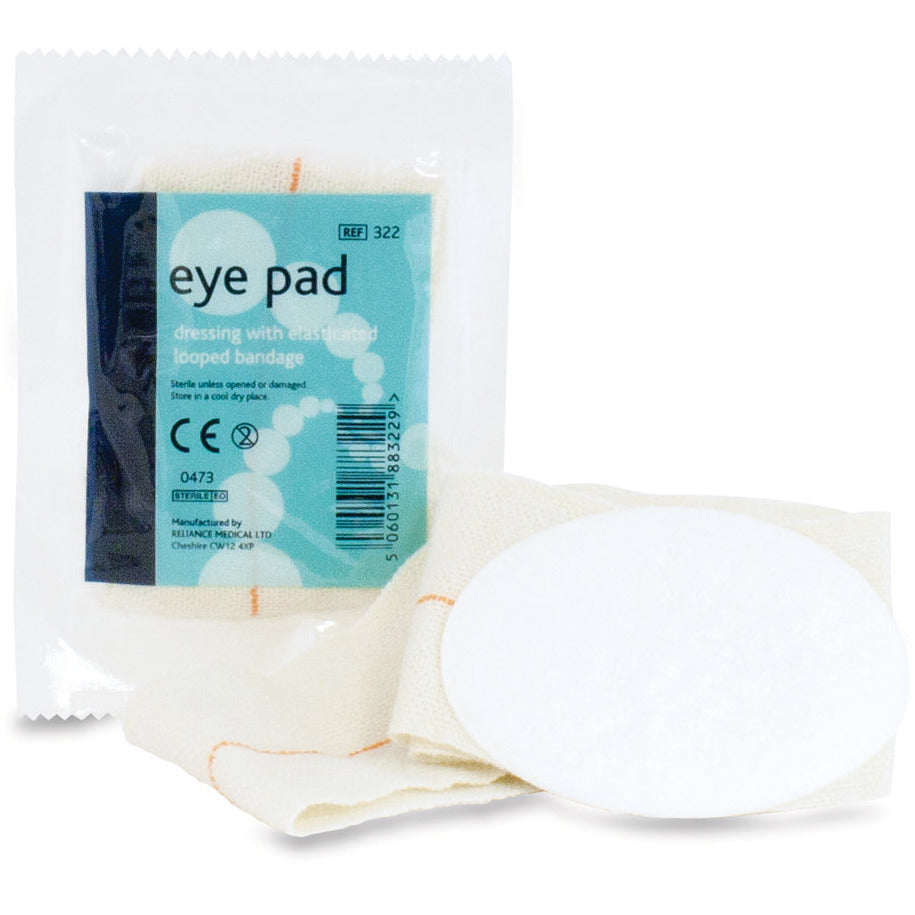 Eye Padding Sterile Eye Pad Dressing with Elasticated Loop – Medisave UK