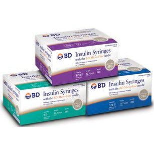 BD Micro Fine+ 0.5ml Insulin Syringe & Needle 30g x 8mm x 200