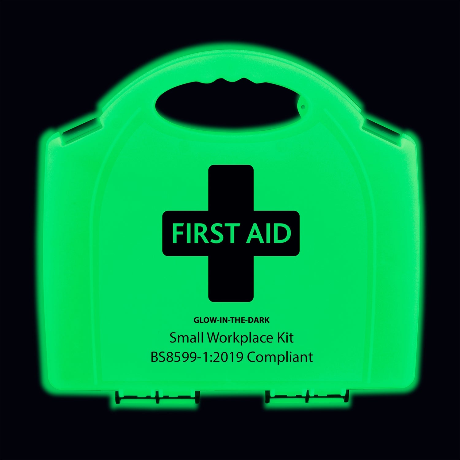 BS8599-1 Small Workplace First Aid Kit in Glow In The Dark Aura Box - 3400 - Reliance
