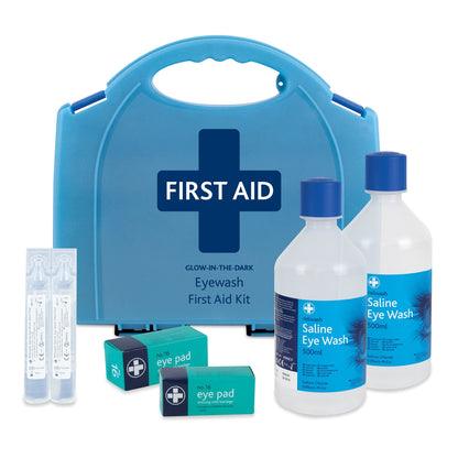 Eye Wash First Aid Kit in Glow In The Dark Aura Box - Reliance