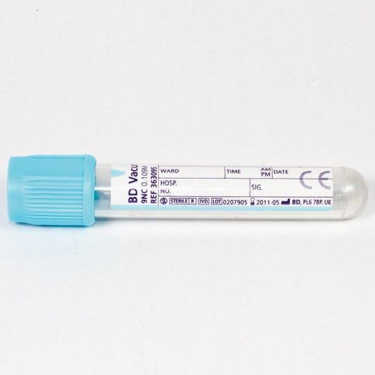 BD Vacutainer EST Plus Citrate Tube with Light Blue BD Hemogard Closure per 100 - Short Expiry - Becton Dickinson