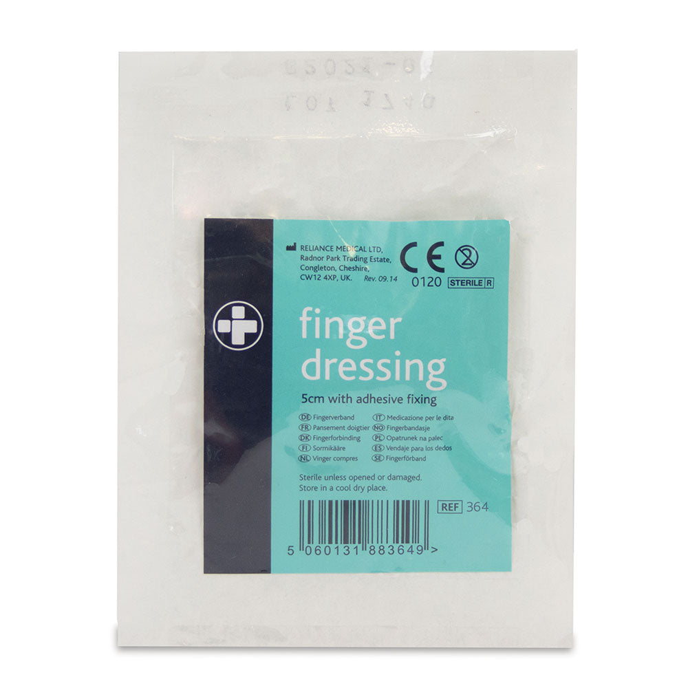 Reliance large finger dressing with adhesive fixing - Reliance