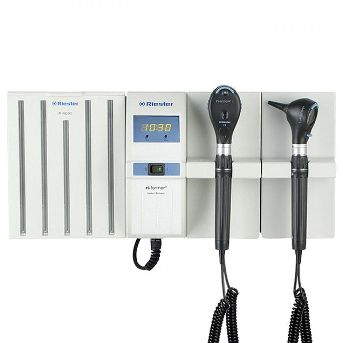 Riester ri-LED Advanced Wall Diagnostic Station with Clock and Spec Dispenser - Riester