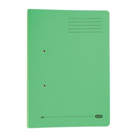 Elba Foolscap Spring Pocket File Green - Box of 25 - Lyreco