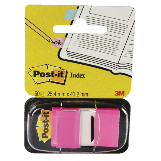 Postit Index 25mm Bright Pnk 680-21 P12 - Post-it