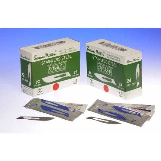 Sterile Stainless Steel Surgical Scalpel Blade No.26 - box of 100 - Swann Morton