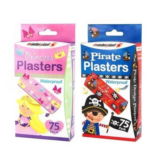 Masterplast Pirate & Princess Plasters - 75 Pack - Discontinued