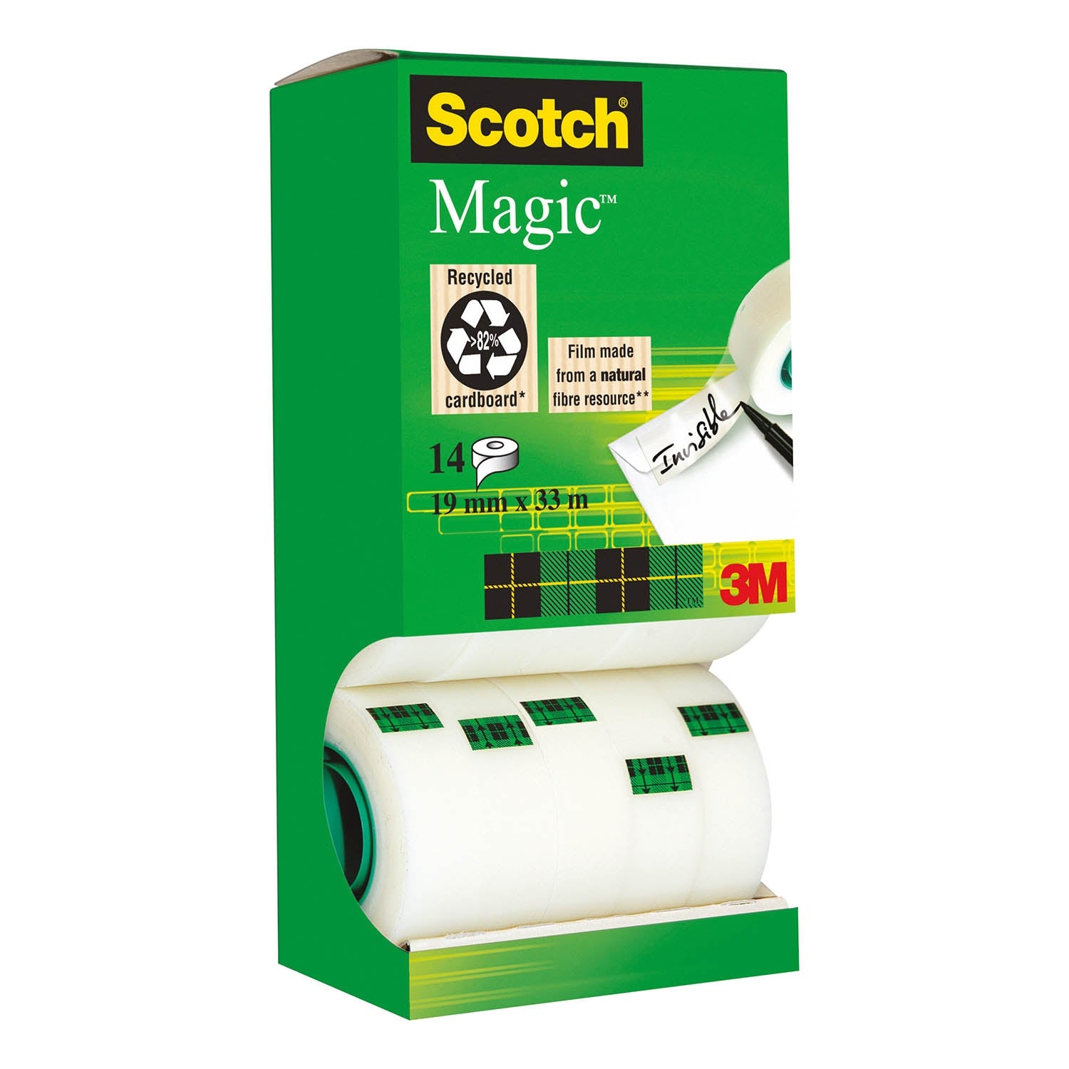 Cinta Adhesiva Invisible Scotch Magic - Pack 8 Rollos De 19mm X 33m