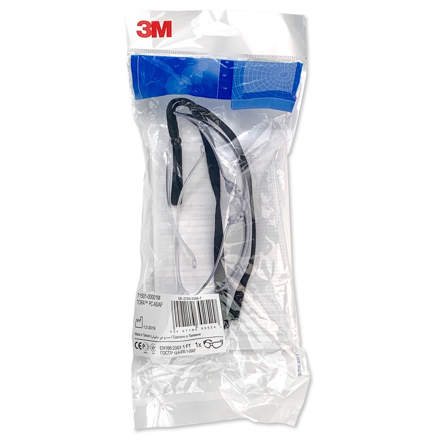3M Tora Safety Glasses / Goggles - EN166 Certified - 3M