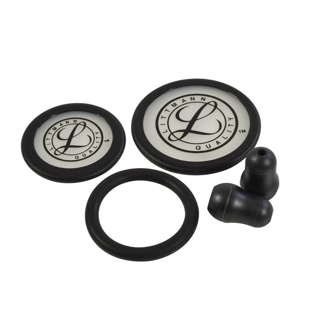 3M Littmann Spare Parts Kit - Classic III/Cardiology IV/CORE Stethoscopes - Black - Littmann Stethoscopes