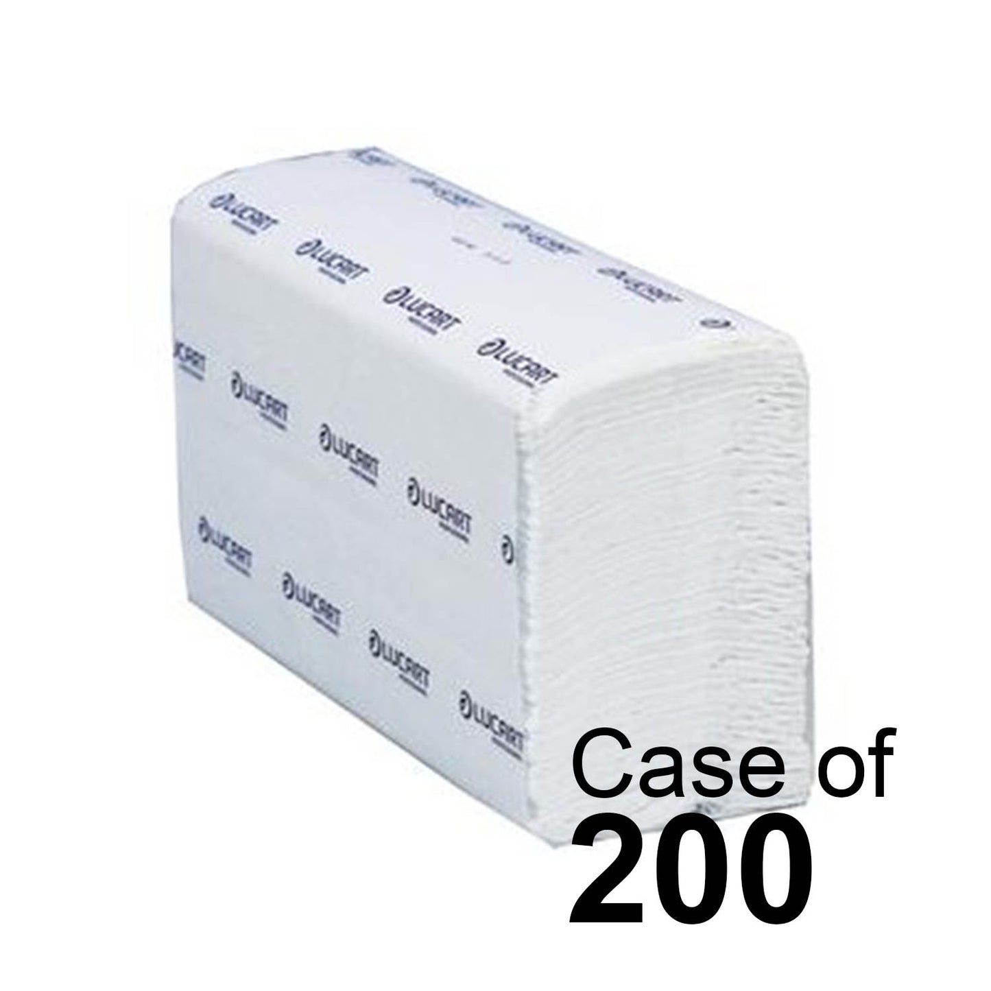 Strong Lucart Z-fold 2ply - White 22.5 x 24cm (pure 864041) - Pack 200 - Paperline
