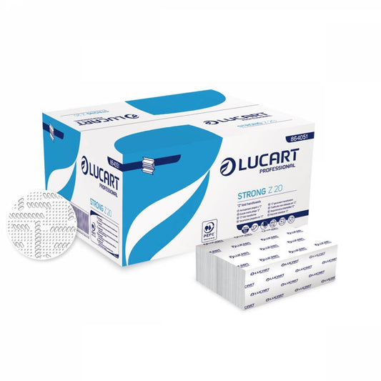 Strong Lucart Z20 2ply - White 20 x 24cm (pure 864051) - Pack 200 - Paperline