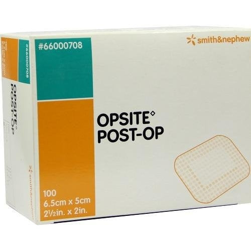 OPSITE Post-Op Adhesive Film Dressing 6.5cm x 5cm - 6 Packs of 5 - Smith & Nephew