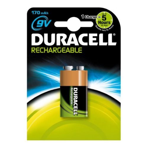 Duracell PP3 Rechargeable Battery - NiMH 170mAh 9V - Single