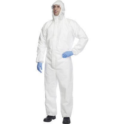 1 x Dupont Disposable Coverall White Type 5/6 (Size Medium)