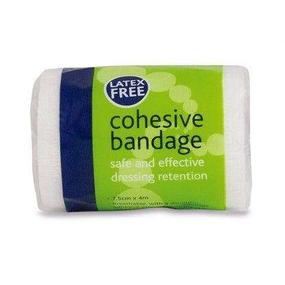 Cohesive Bandage - Latex Free White 7.5cm x 4m - Reliance
