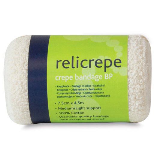 Relicrepe Bandage BP White 7.5cm x 4.5m