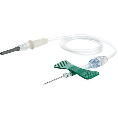 Safety Blood Collection Set - Green - 21Gx30cm - With Luer - Sterile x 50