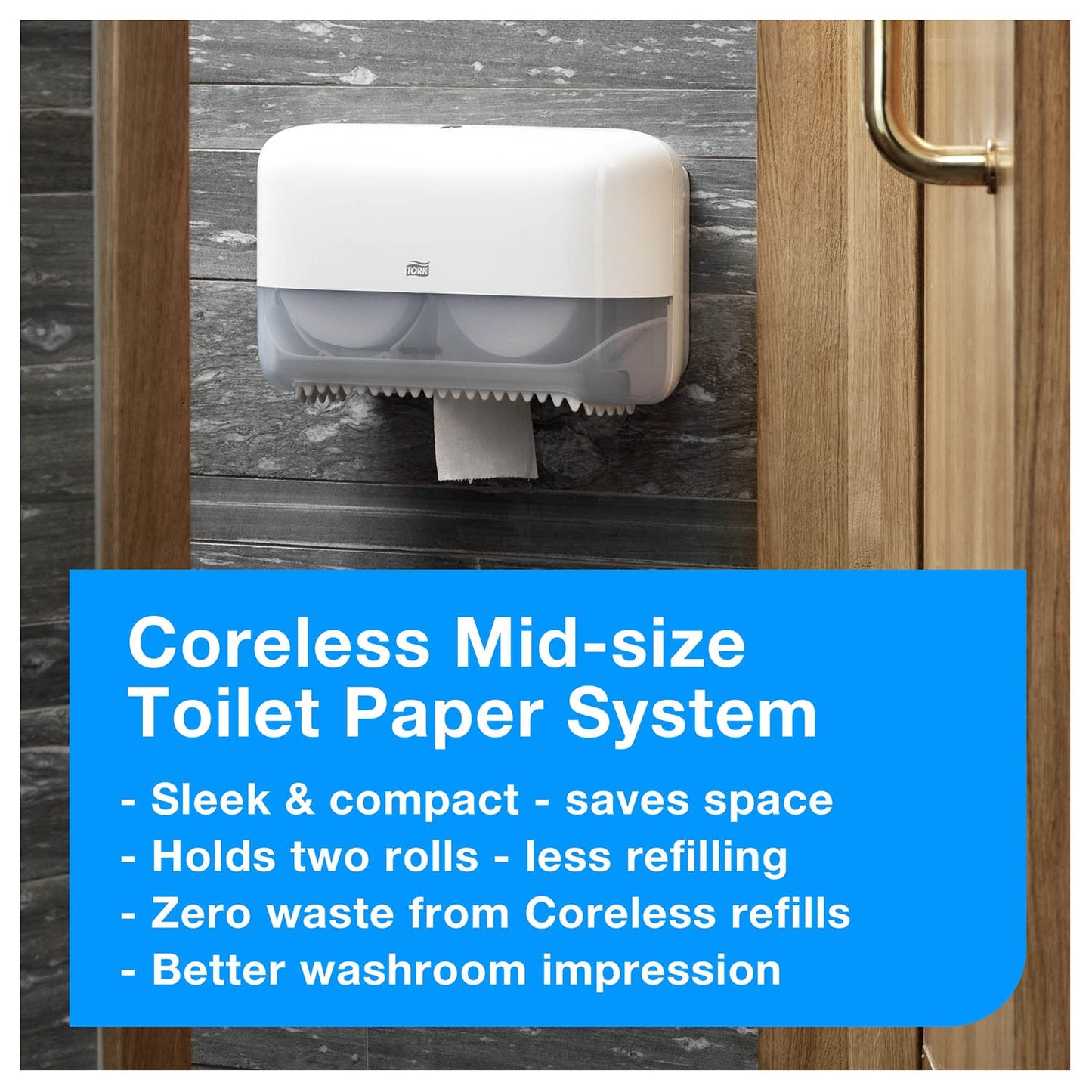 Tork 3ply Extra Soft Coreless Mid-Size Toilet Roll Premium x 18 - Tork